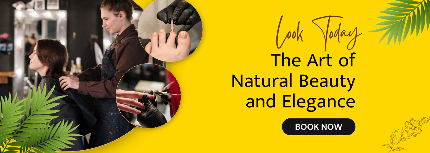 Natural beauty salon banner